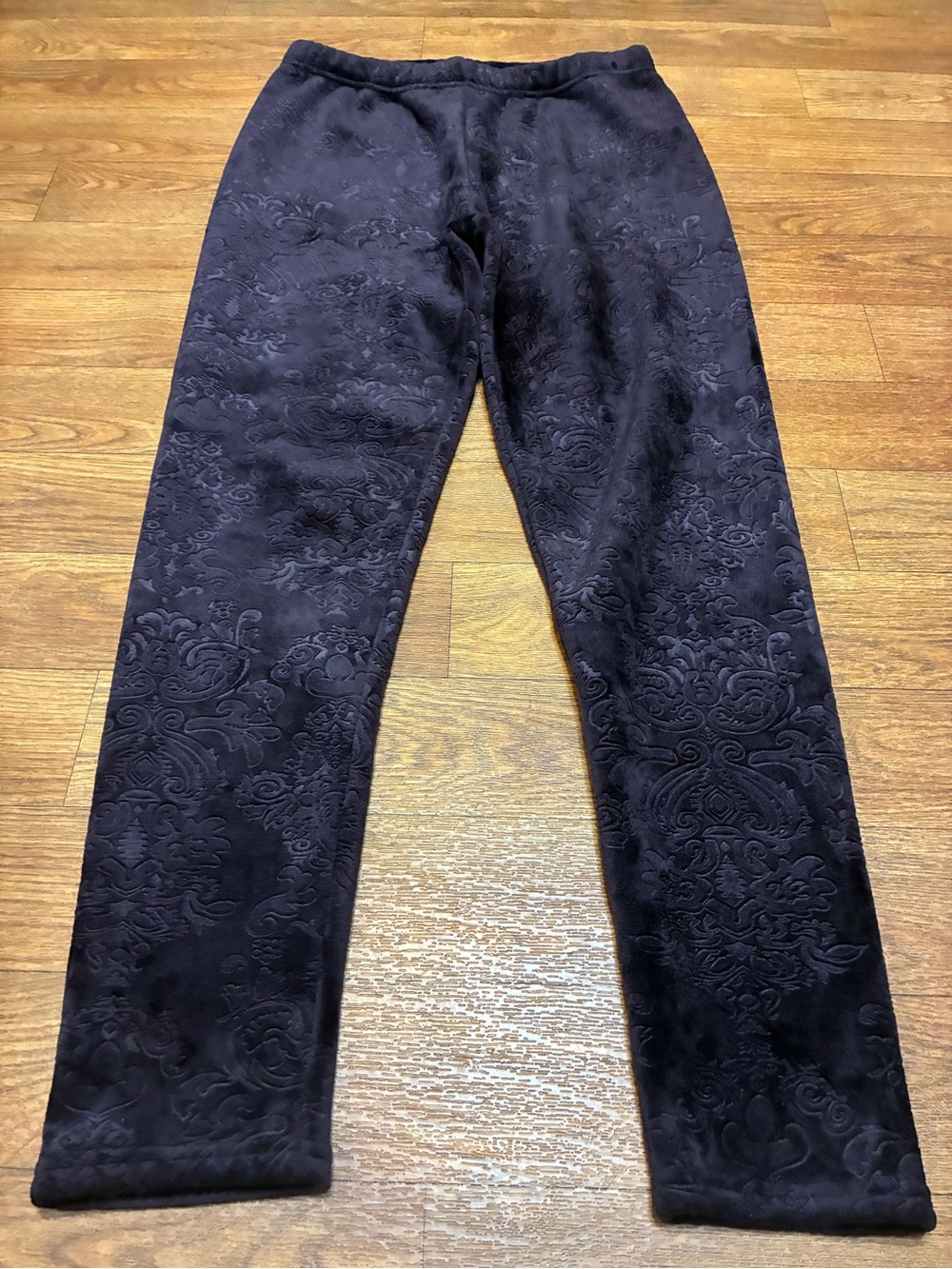 Women’s Velour Leggings Deep Plum Size M/L